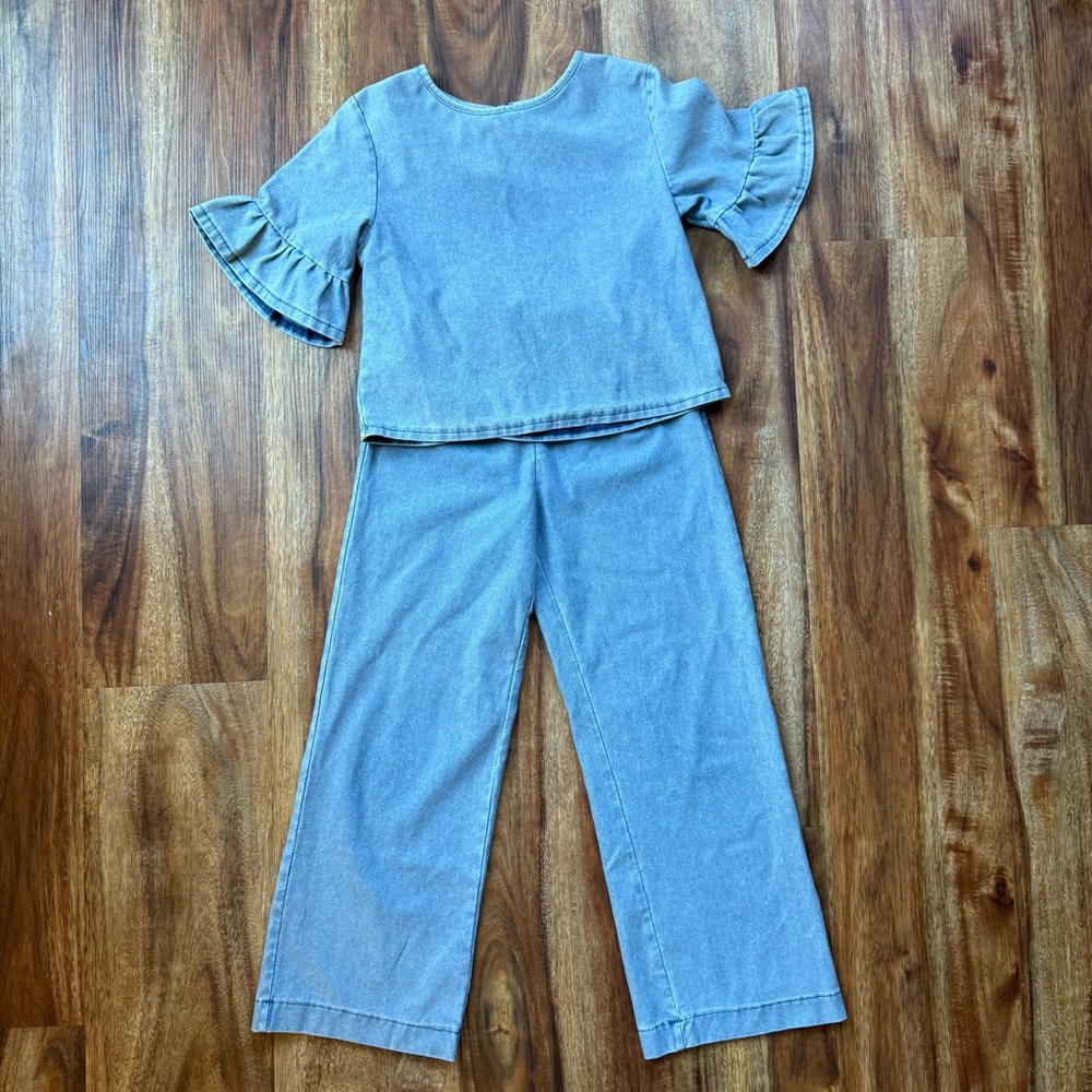 H&M Blue Denim Two Piece Set